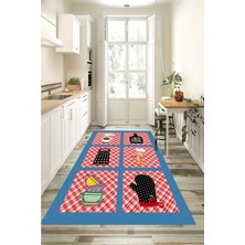 Özgürce Yıkanabilir Dijital Baskılı Kaymaz Mutfak Halısı, Şık ve Fonksiyonel