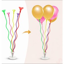 Süsle Bebek ve Parti Balon Standı, Spiral 5 Çubuklu - 50 cm (Balonlar Hariç)