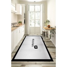 Özgürce Yıkanabilir ve Kaymaz Tabanlı Modern Mutfak Halısı, Dekoratif Dijital Baskı