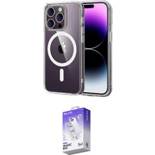 Elektronikçim Ieg™ iPhone 15 Pro Max Kılıf Ahenk Minimal Serisi - Siyah Bilvis 5in1 3D Magic Cam Ekran Koruyuc