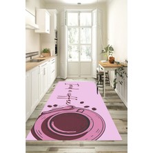 Özgürce Modern Dijital Baskılı Yıkanabilir ve Kaymaz Tabanlı Mutfak Halısı