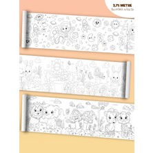 Esa Kids Hayvanlar Temalı Dev Rulo Boyama Kağıdı - 3.75 Metre Eğitici Aktivite