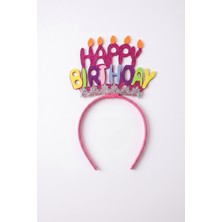 Le Mabelle Çok Renkli Pastel Tonları Happy Birthday Kız Çocuk Parti Tacı
