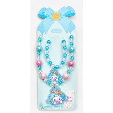 Le Mabelle Mavi Cinnamoroll Figürlü Kız Çocuk Kolye ve Bileklik Set
