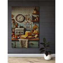 Özgürce Retro Tarzda 1950'LER Temalı Ahşap Dekoratif Tablo, Ev ve Ofis Için Ideal