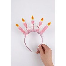 Le Mabelle Pembe Mum Temalı Happy Birthday Kız Çocuk Parti Tacı