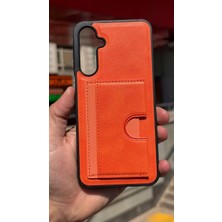 İzel Aksesuar Samsung Galaxy A16 Içi Kadife Kartlıklı Stantlı Kılıf