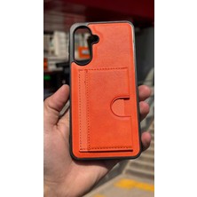 İzel Aksesuar Samsung Galaxy A17 Içi Kadife Kartlıklı Stantlı Kılıf