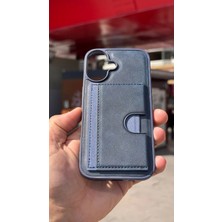 İzel Aksesuar Apple Iphone 16 Içi Kadife Kartlıklı Stantlı Kılıf