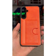 İzel Aksesuar Samsung Galaxy A55 5g Içi Kadife Kartlıklı Stantlı Kılıf