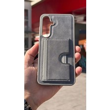 İzel Aksesuar Samsung Galaxy S24 Fe Içi Kadife Kartlıklı Stantlı Kılıf