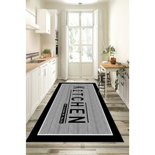 Özgürce Modern Dijital Baskılı Yıkanabilir ve Kaymaz Tabanlı Mutfak Halısı