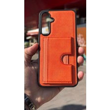 İzel Aksesuar Samsung Galaxy A35 5g Içi Kadife Kartlıklı Stantlı Kılıf