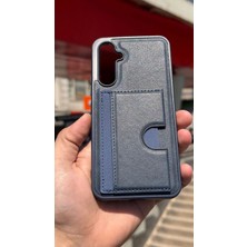 İzel Aksesuar Samsung Galaxy A54 5g Içi Kadife Kartlıklı Stantlı Kılıf