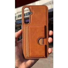 İzel Aksesuar Samsung Galaxy S23 Fe Içi Kadife Kartlıklı Stantlı Kılıf