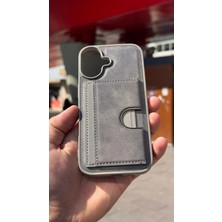 İzel Aksesuar Apple Iphone 17 Içi Kadife Kartlıklı Stantlı Kılıf