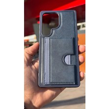 İzel Aksesuar Samsung Galaxy S26 Ultra Içi Kadife Kartlıklı Stantlı Kılıf