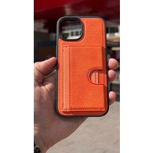 İzel Aksesuar Apple Iphone 15 Içi Kadife Kartlıklı Stantlı Kılıf