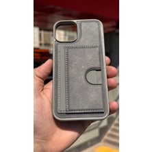 İzel Aksesuar Apple Iphone 14 Içi Kadife Kartlıklı Stantlı Kılıf