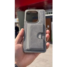 İzel Aksesuar Xiaomi Redmi Note 14 Içi Kadife Kartlıklı Stantlı Kılıf