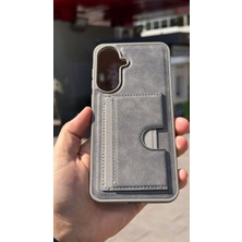 İzel Aksesuar Samsung Galaxy A37 5g Içi Kadife Kartlıklı Stantlı Kılıf