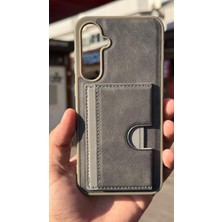 İzel Aksesuar Samsung Galaxy S23 Fe Içi Kadife Kartlıklı Stantlı Kılıf