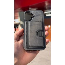 İzel Aksesuar Apple Iphone 17 Içi Kadife Kartlıklı Stantlı Kılıf