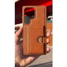 İzel Aksesuar Samsung Galaxy S26 Ultra Içi Kadife Kartlıklı Stantlı Kılıf