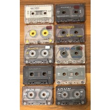 Plaksan 10 Adet Türkçe Pop Kaset (Kartonetler Yoktur Sadece Fotoda Görülen Kasetler)