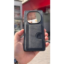 İzel Aksesuar Xiaomi Redmi Note 14 Pro 4g Içi Kadife Kartlıklı Stantlı Kılıf