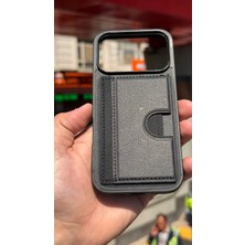 İzel Aksesuar Apple Iphone 17 Pro Içi Kadife Kartlıklı Stantlı Kılıf