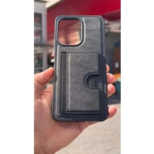 İzel Aksesuar Xiaomi Redmi 13C Içi Kadife Kartlıklı Stantlı Kılıf