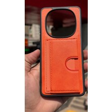 İzel Aksesuar Xiaomi Redmi Note 15 Içi Kadife Kartlıklı Stantlı Kılıf
