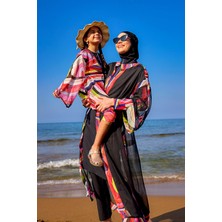 Marina Hafif Kız Çocuk Kimono 6-12 Yaş Uyumlu, Plaj Pareosu CP2507