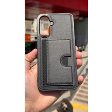 İzel Aksesuar Samsung Galaxy A17 Içi Kadife Kartlıklı Stantlı Kılıf