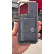 İzel Aksesuar Xiaomi Redmi 13C Içi Kadife Kartlıklı Stantlı Kılıf