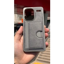 İzel Aksesuar Xiaomi Redmi Note 13 Pro Plus Içi Kadife Kartlıklı Stantlı Kılıf