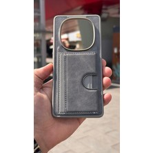 İzel Aksesuar Xiaomi Redmi Note 14 Pro 4g Içi Kadife Kartlıklı Stantlı Kılıf