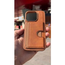 İzel Aksesuar Apple Iphone 16 Pro Içi Kadife Kartlıklı Stantlı Kılıf