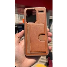 İzel Aksesuar Xiaomi Redmi Note 13 Pro Plus Içi Kadife Kartlıklı Stantlı Kılıf