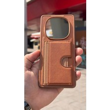 İzel Aksesuar Xiaomi Redmi Note 14 Pro 4g Içi Kadife Kartlıklı Stantlı Kılıf