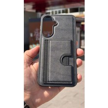 İzel Aksesuar Samsung Galaxy A37 5g Içi Kadife Kartlıklı Stantlı Kılıf