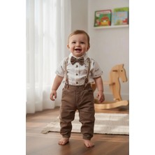 Butik Erkek Bebek Pamuklu Pantolon Askılı Takım 4 Parça