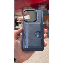 İzel Aksesuar Xiaomi Redmi Note 14 Içi Kadife Kartlıklı Stantlı Kılıf