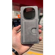 İzel Aksesuar Xiaomi Redmi Note 14 Pro 5g Içi Kadife Kartlıklı Stantlı Kılıf