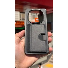 İzel Aksesuar Xiaomi Redmi Note 14 Pro 5g Içi Kadife Kartlıklı Stantlı Kılıf