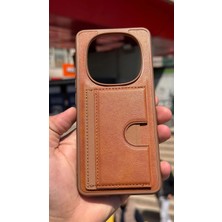 İzel Aksesuar Xiaomi Redmi Note 15 Içi Kadife Kartlıklı Stantlı Kılıf