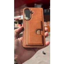 İzel Aksesuar Samsung Galaxy A57 5g Içi Kadife Kartlıklı Stantlı Kılıf