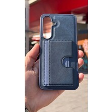 İzel Aksesuar Samsung Galaxy S24 Fe Içi Kadife Kartlıklı Stantlı Kılıf
