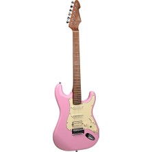 Peavey Raptor Lightning Bolt St Hss Stratocaster Elektro Gitar Shell Pink